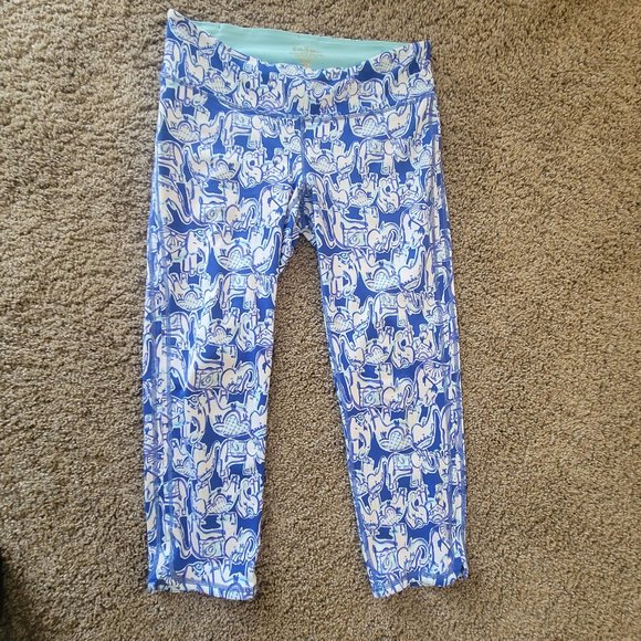Lilly Pulitzer Luxletic Weekender Capri Leggings - Get Trunky Elephants - Picture 3 of 4